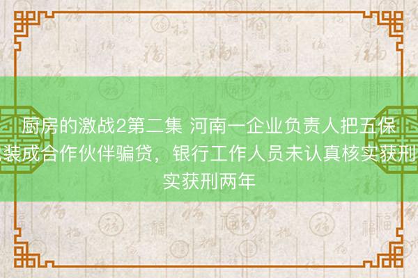 厨房的激战2第二集 河南一企业负责人把五保户包装成合作伙伴骗贷，银行工作人员未认真核实获刑两年