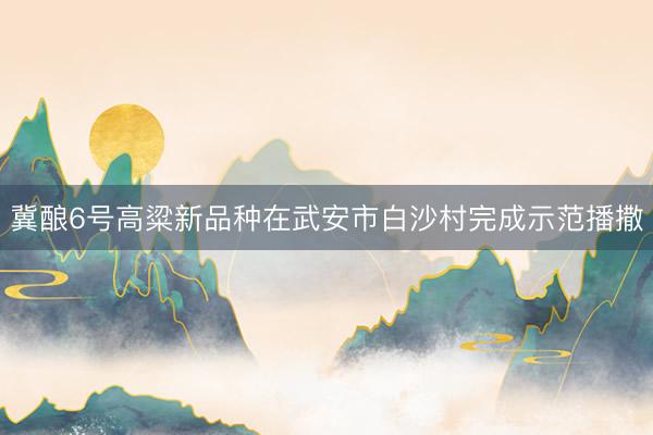 冀酿6号高粱新品种在武安市白沙村完成示范播撒