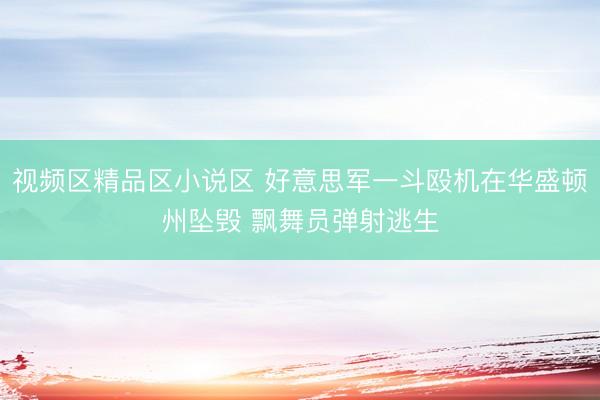 视频区精品区小说区 好意思军一斗殴机在华盛顿州坠毁 飘舞员弹射逃生